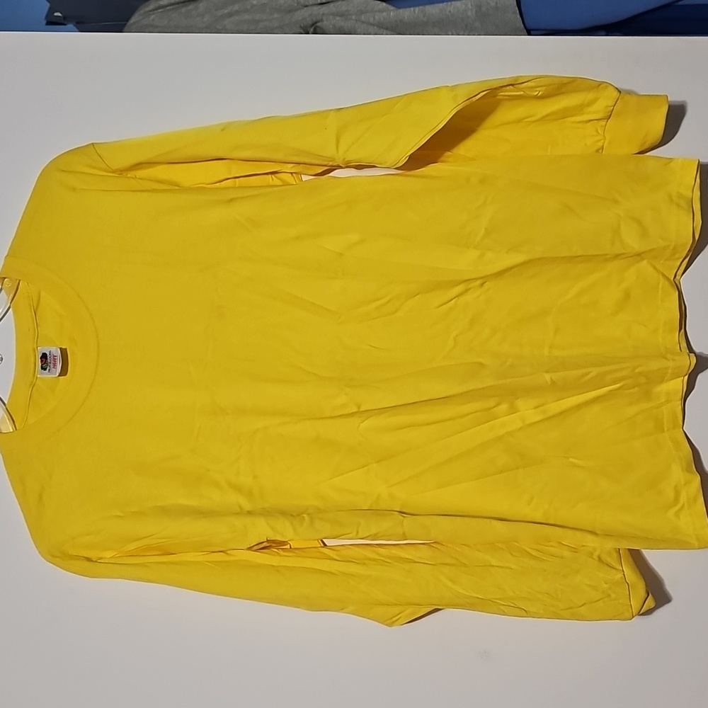 New Fruit of the Loom Bright Yellow Crewneck Tee Shirt 2XL Minions Halloween